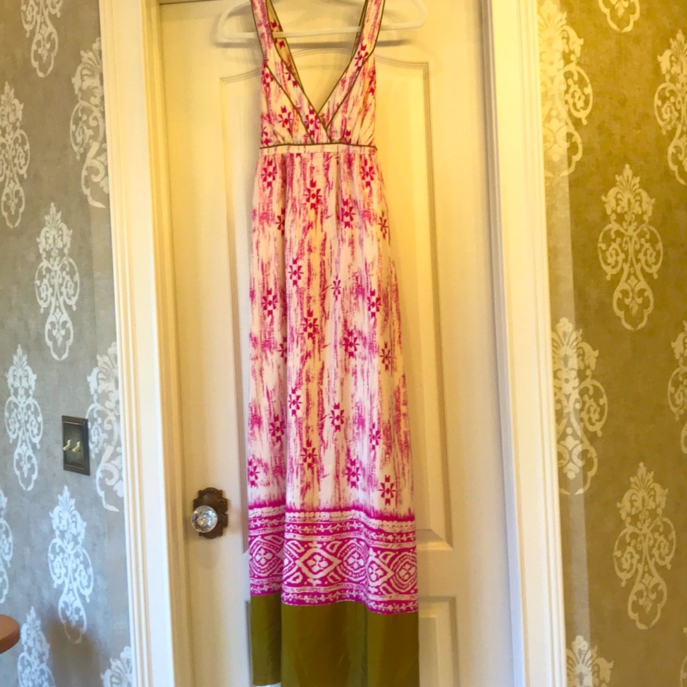 Ann Taylor Loft 100% silk maxi dress